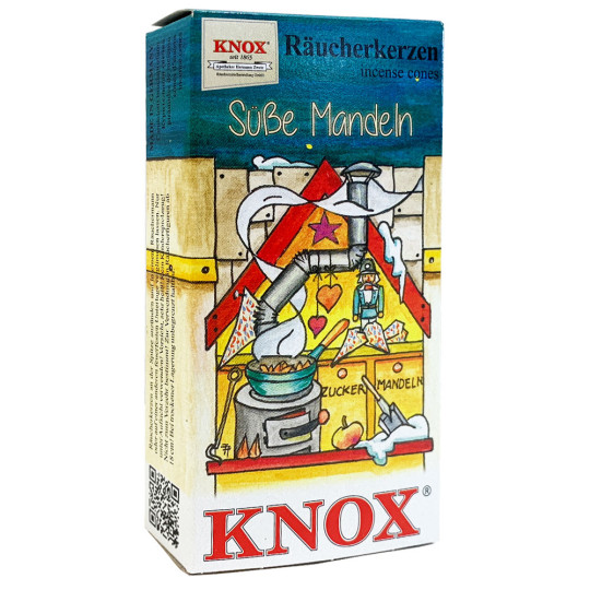 24 Medium Incense Cones in Sweet Almond Scent ~ Christmas Baking Scents by Knox ~ Germany